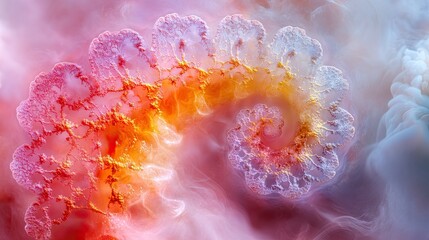 Intricate spiral pattern in soft, vibrant colors.