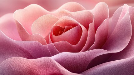 Close-up view of a rose's delicate petals.