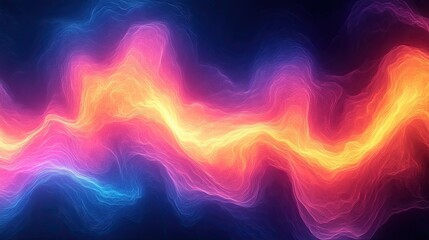 Vibrant, flowing lines of color create a dynamic abstract design.