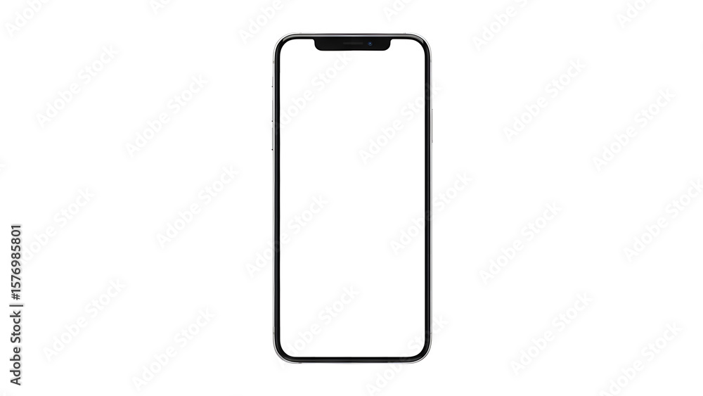 Poster isolated smartphone mockup template for app presentation and ui design on white background view 99 c
