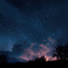 Fototapeta premium A breathtaking view of a starry night sky with vibrant colors.