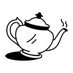A drawing style icon representing teapot
