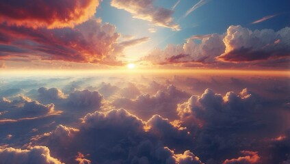 Wing Glides Over Sunset-Kissed Clouds