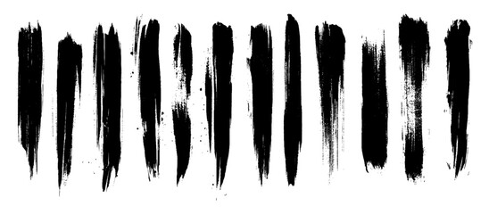  Brush strokes collection. brushes, lines, frames, box, grungy.. Distressed banner. Vector grungy paint brush strokes collection. Black paint spots vector for design.
