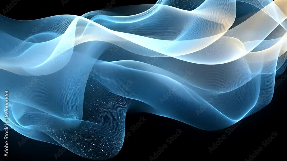 Poster abstract glowing wave motion background animation with elegant light effects