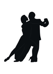 Pair of Argentine tango dancers in action. Ideal for dance studios, billboards