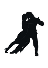 Argentine Tango. A couple dancing. Ideal for posters, dance studio schools