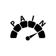  Pain scale icon sign isolated on white background