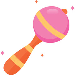 rattle flat icon style