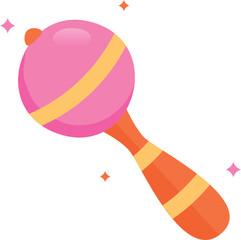 rattle flat icon style