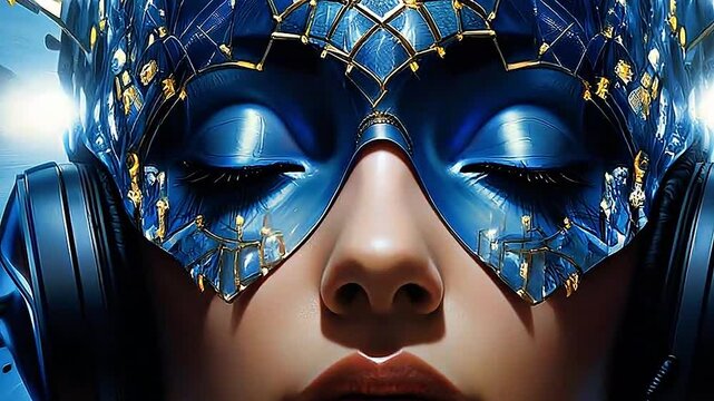 eeg Almighty in Delfts Blauw realistis, highly detailed,ai generatif