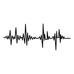 Equalizer icon with sound wave line. Minimalist Sound Wave Line Art. Sound Wave Outline Icon