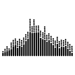 Sound frequency icon vector illustration sign