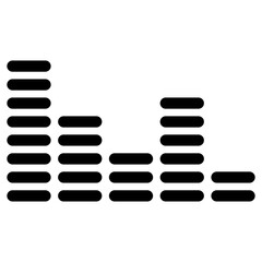 Obraz premium Minimalist soundwave icon for audio voice recording and podcast ui elements