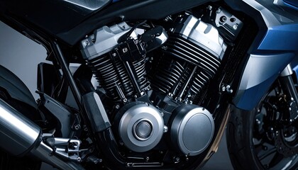 Fototapeta premium Motorcycle engine close-up (1)