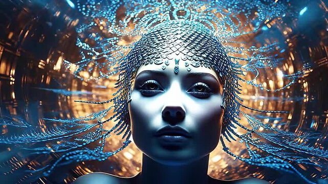 eeg Almighty in Delfts Blauw realistis, highly detailed,ai generatif