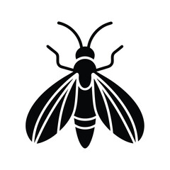 Firefly With Glowing Tail Outline Vector Illustration