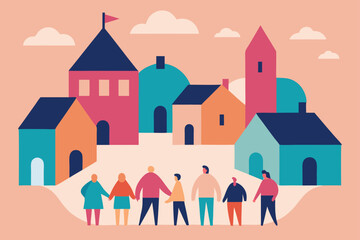 Fototapeta premium vector illustration of a castle