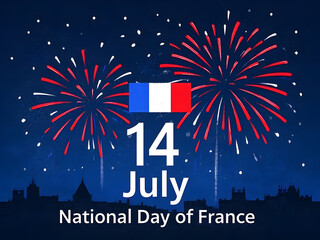 Bastille Day Meadow Celebration with Balloons and Gifts