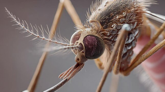 Detailed Mosquito Close-up Insect 