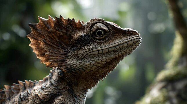 Captivating Portrait of an Australian Basilisk Lizard in Nature