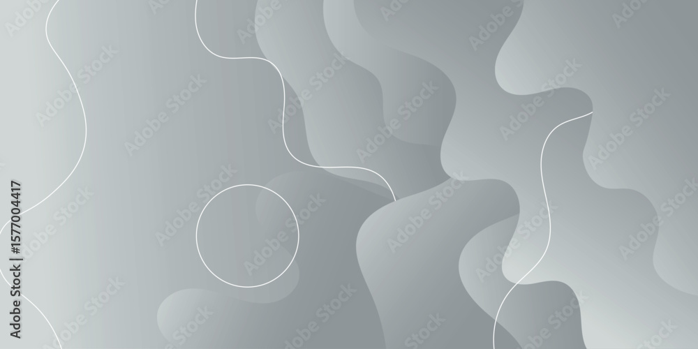 Aufkleber abstract background with overlapping gray layers and bright wavy white lines.