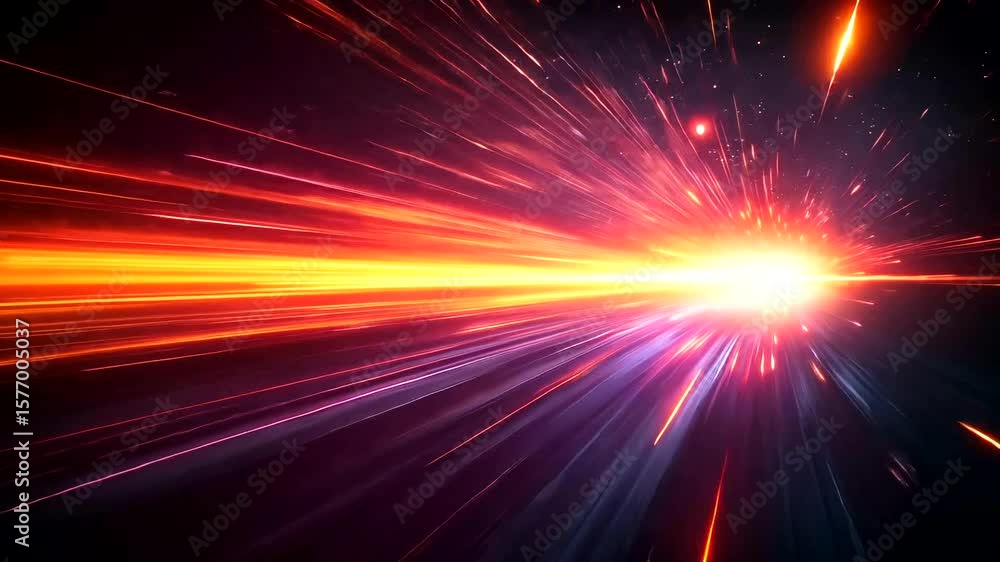 Aufkleber abstract light trails animation with vibrant colors, seamless loop motion graphics