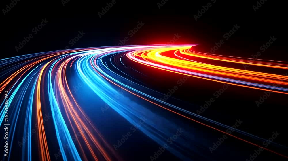 Aufkleber abstract light trails create a dynamic futuristic background for digital design