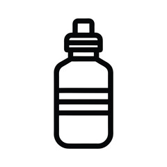 Water Bottle With Cap Outline Vector Illustration