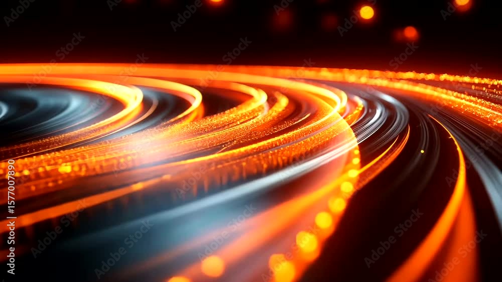 Fototapete abstract light trails with motion blur, creating a futuristic and dynamic visual experience