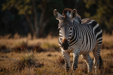 zebra in the savannah