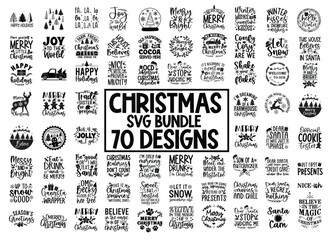 Christmas SVG Bundle, Christmas Mega Bundle, Huge Christmas SVG  Bundle  Art & Illustration