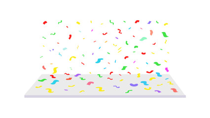 Download colorful confetti falling vector illustration for party celebration and special occasion design needs