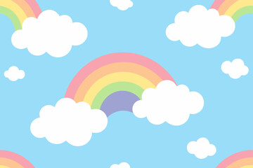 rainbow and clouds