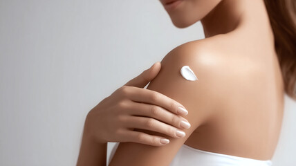 Skincare Cream on Smooth Skin