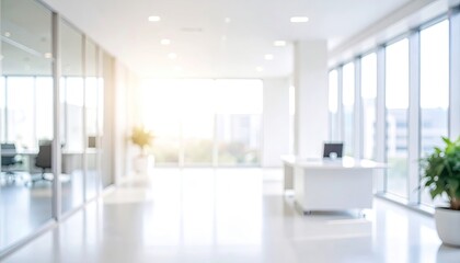 Modern office interior, blurred view