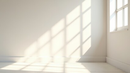 Obraz premium empty white room with window