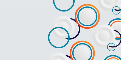 gray abstract background with modern realistic colorful circle pattern. vector modern in eps 10, bussines