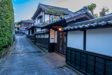 大分県　臼杵　二王座の町並み
