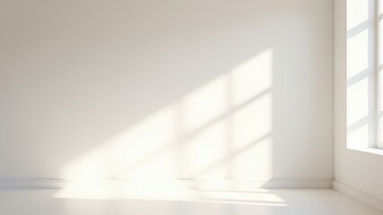 Obraz premium empty white room with window