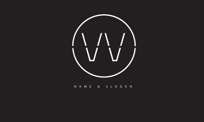 VV, VV Abstract Letters Logo Monogram