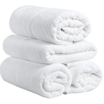 Rolled Bath Towel &ndash; Soft Cotton Texture &ndash; Transparent
