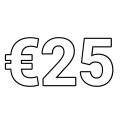 Obraz premium euro sign on a white background €25