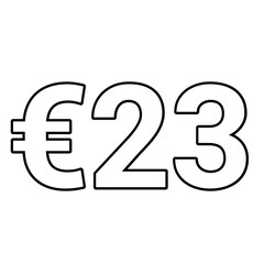 euro sign on a white background €23