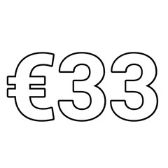euro sign on a white background €33
