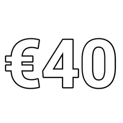 euro sign on a white background €40