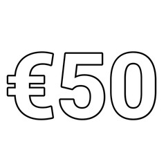 euro sign on a white background €50