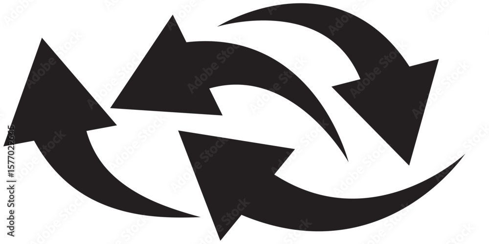 Aufkleber curved arrow icon vector set. collection of colorful right direction arrows symbol design.