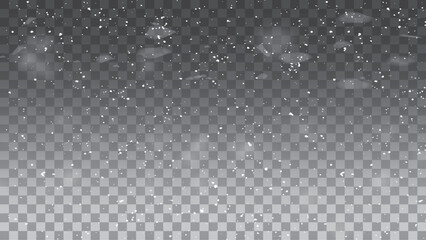 Snow storm effect, blurred, cold wind with snow.