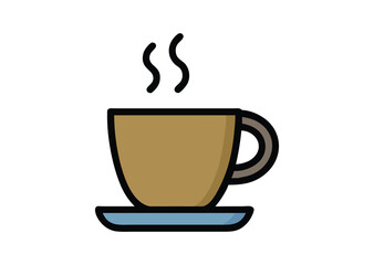 Coffee cup Vector, Coffee cup Icon Illustration